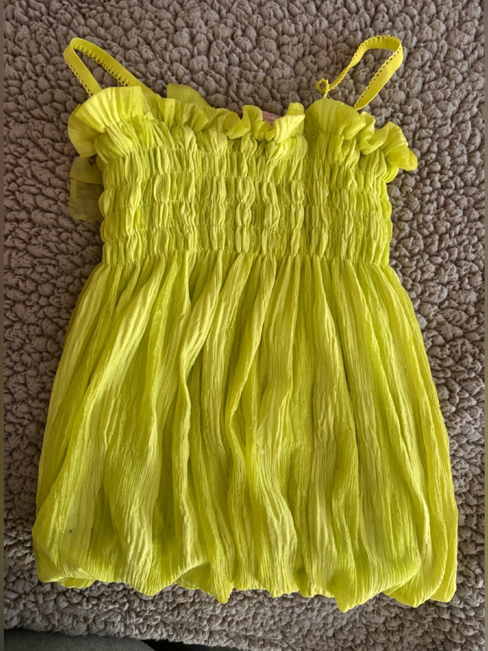 Teddyboom Neon Lime Ruffled Dress (5/6)